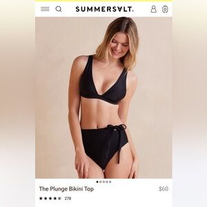 Summersalt Elegant Black Bikini Top